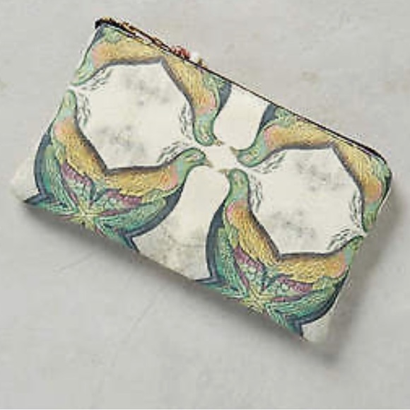 Anthropologie La Grande Peacock pouch - Picture 2 of 5